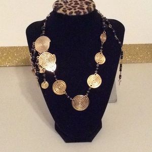 Necklace and clip earrings set